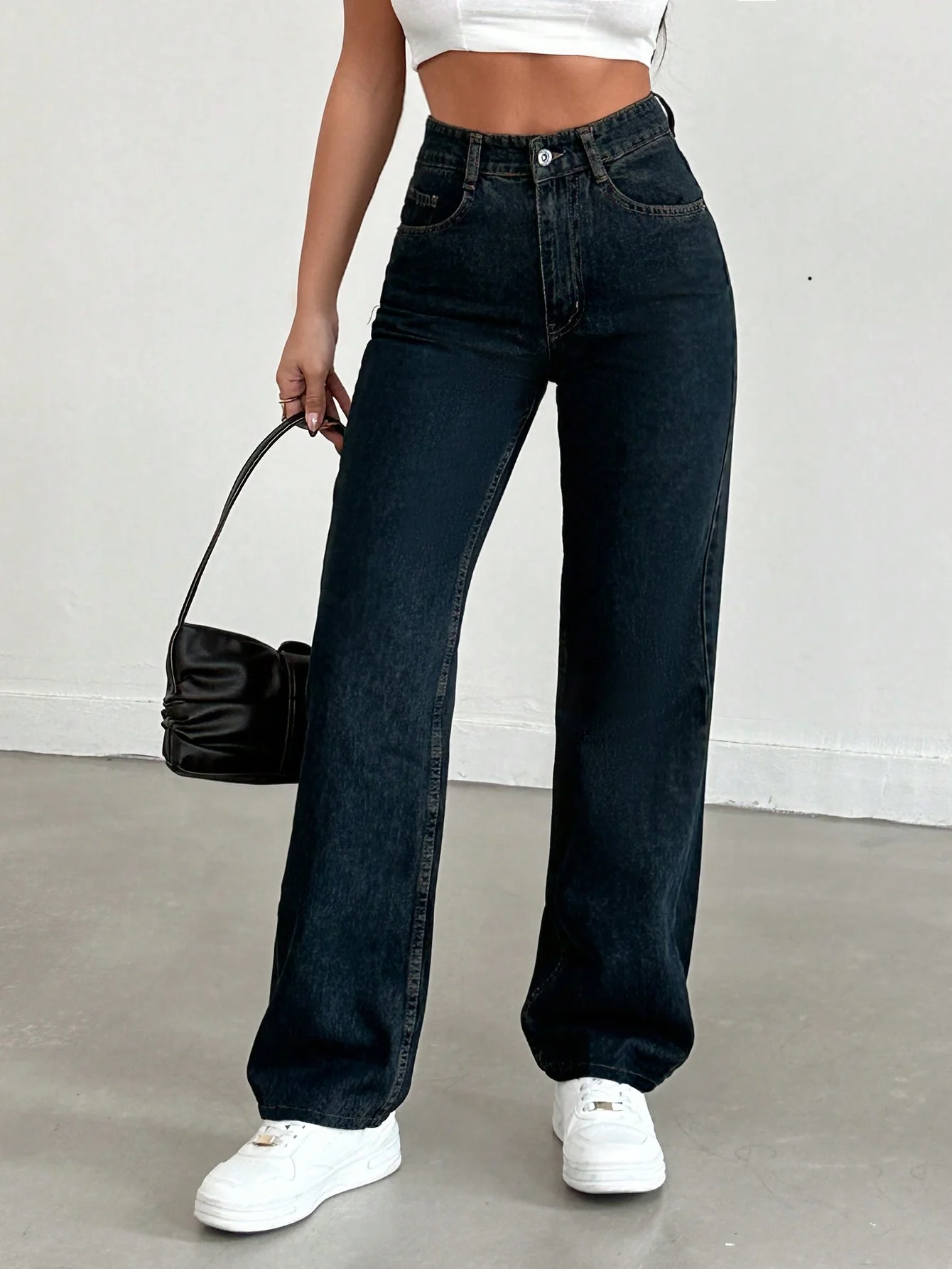 Cosmic Blue Dad Fit Straight Jeans - Image 4