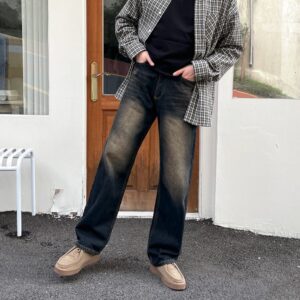Darkwave Raw Straight Leg Jeans