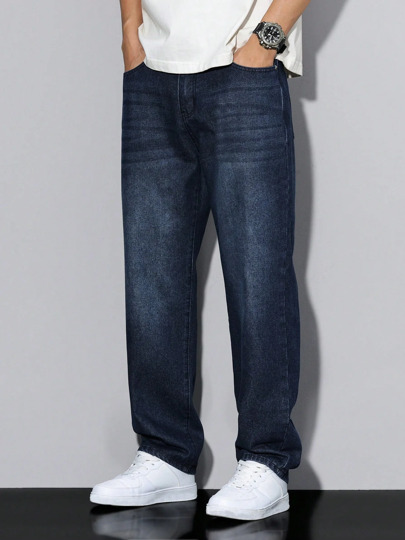 Raw Indigo Straight Fit Jeans - Image 4
