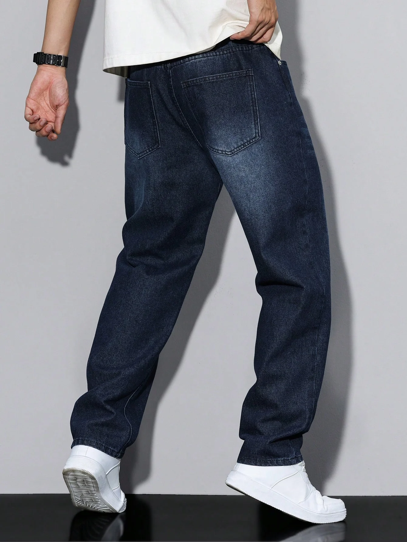 Raw Indigo Straight Fit Jeans - Image 2